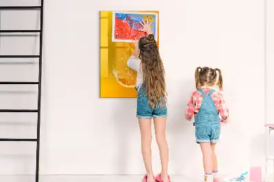 Tableau magnétique effaçable à sec jus d'orange