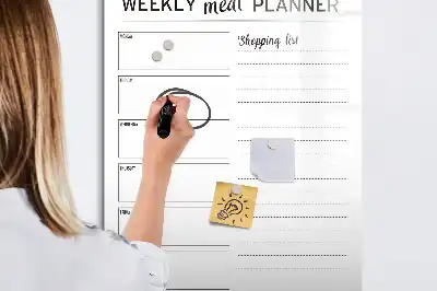Planificateur de repas hebdomadaire tableau magnétique effaçable à sec