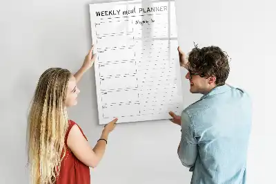Planificateur de repas hebdomadaire tableau magnétique effaçable à sec