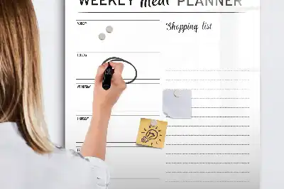 Planificateur de repas hebdomadaire tableau magnétique effaçable à sec