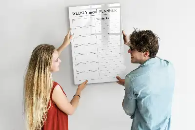 Planificateur de repas hebdomadaire tableau magnétique effaçable à sec