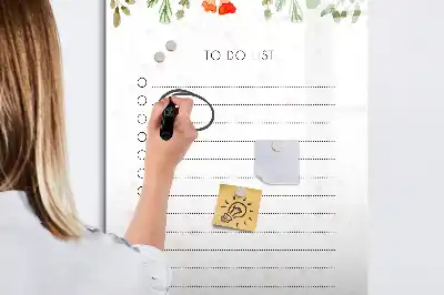 Tableau magnétique effaçable à sec modèle liste du jour