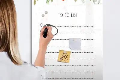 Tableau magnétique effaçable à sec modèle liste du jour