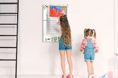 Tableau magnétique effaçable à sec modèle liste du jour