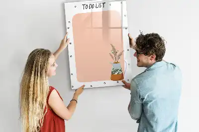 Tableau effaçable à sec magnétique liste de tâches