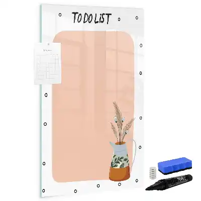 Tableau effaçable à sec magnétique liste de tâches