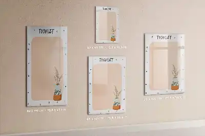 Tableau effaçable à sec magnétique liste de tâches