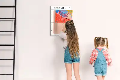 Tableau effaçable à sec magnétique liste de tâches