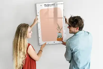 Tableau effaçable à sec magnétique liste de tâches