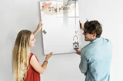 Tableau magnétique effaçable à sec modèle mes projets
