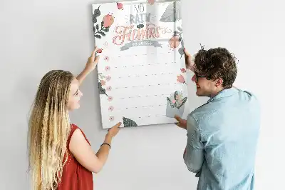 Tableau magnétique effaçable à sec liste décorative