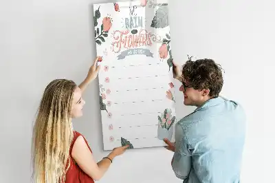 Tableau magnétique effaçable à sec liste décorative