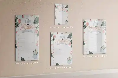 Tableau magnétique effaçable à sec liste décorative