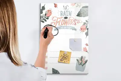 Tableau magnétique effaçable à sec liste décorative