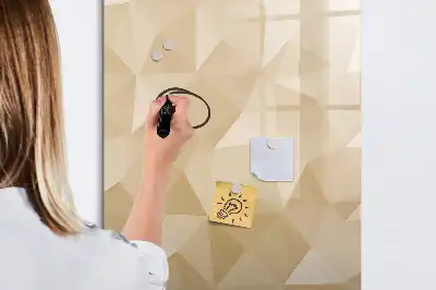 Tableau magnétique effaçable à sec motif abstraction de triangles