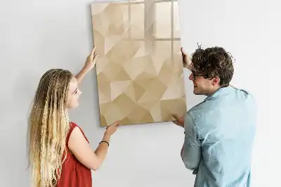 Tableau magnétique effaçable à sec motif abstraction de triangles