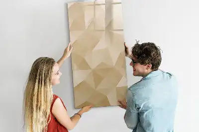 Tableau magnétique effaçable à sec motif abstraction de triangles