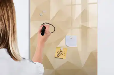 Tableau magnétique effaçable à sec motif abstraction de triangles
