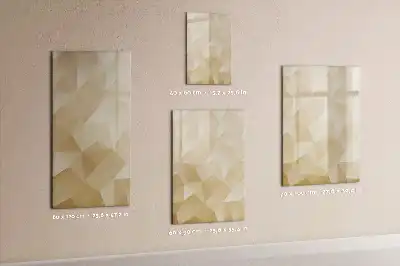 Tableau magnétique effaçable à sec motif abstraction de triangles