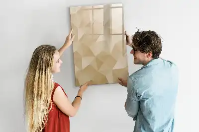 Tableau magnétique effaçable à sec motif abstraction de triangles