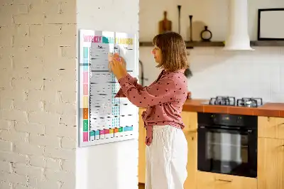 Planificateur de repas hebdomadaire tableau effaçable à sec magnétique