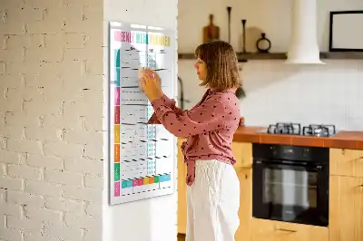 Planificateur de repas hebdomadaire tableau effaçable à sec magnétique