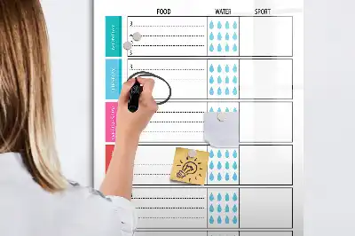 Planificateur de repas hebdomadaire tableau effaçable à sec magnétique