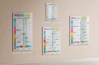 Planificateur de repas hebdomadaire tableau effaçable à sec magnétique