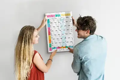 Planificateur de repas hebdomadaire tableau effaçable à sec magnétique