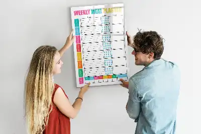 Planificateur de repas hebdomadaire tableau effaçable à sec magnétique