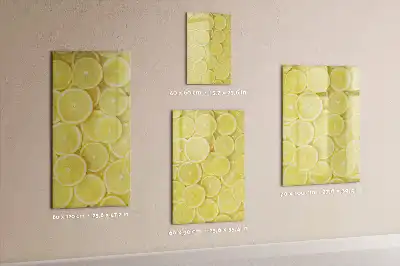 Tableau magnétique effaçable à sec motif rondelles de citron