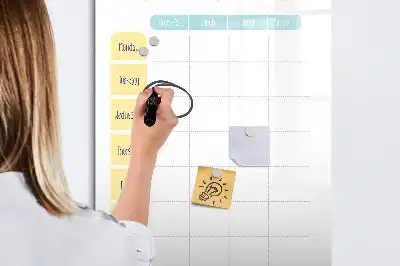 Tableau effaçable à sec magnétique planificateur de repas hebdomadaire