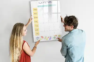 Tableau effaçable à sec magnétique planificateur de repas hebdomadaire