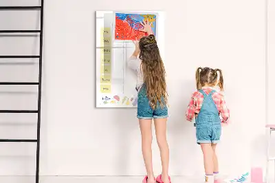 Tableau effaçable à sec magnétique planificateur de repas hebdomadaire