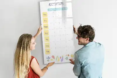 Tableau effaçable à sec magnétique planificateur de repas hebdomadaire