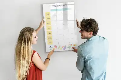 Tableau effaçable à sec magnétique planificateur de repas hebdomadaire