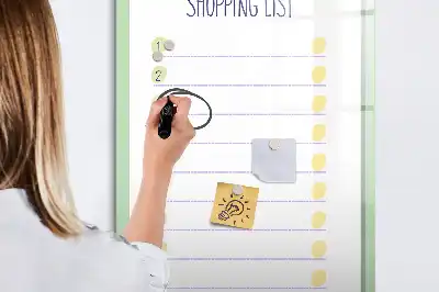 Tableau magnétique effaçable à sec pour liste de courses