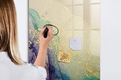 Tableau effaçable à sec magnétique marbre coloré