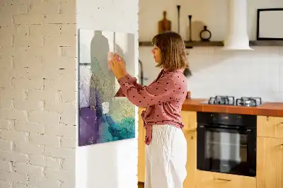Tableau effaçable à sec magnétique marbre coloré