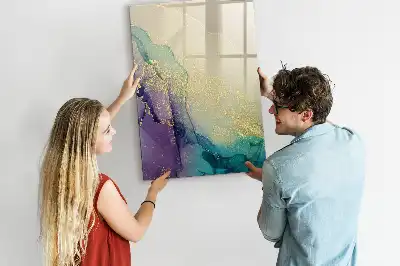 Tableau effaçable à sec magnétique marbre coloré