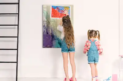 Tableau effaçable à sec magnétique marbre coloré