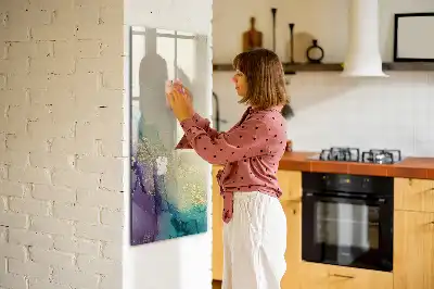 Tableau effaçable à sec magnétique marbre coloré