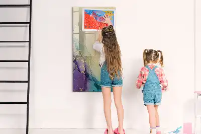 Tableau effaçable à sec magnétique marbre coloré