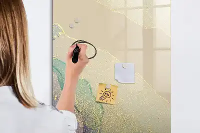 Tableau effaçable à sec magnétique marbre coloré