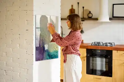 Tableau effaçable à sec magnétique marbre coloré