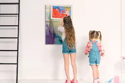 Tableau effaçable à sec magnétique marbre coloré