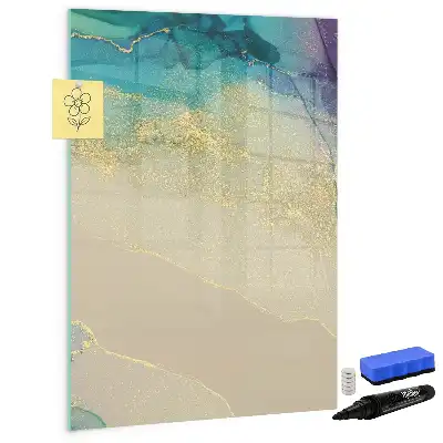 Tableau magnétique effaçable à sec marbre coloré