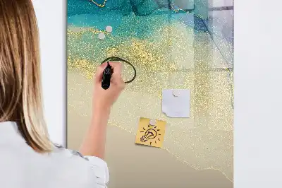 Tableau magnétique effaçable à sec marbre coloré