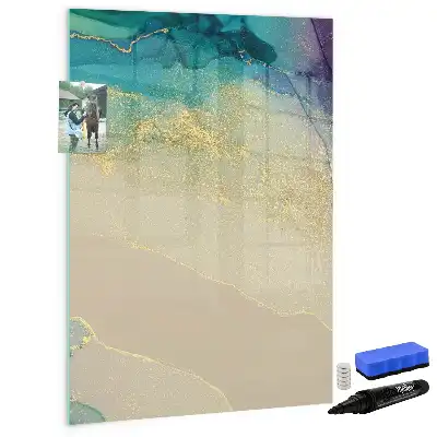 Tableau magnétique effaçable à sec marbre coloré
