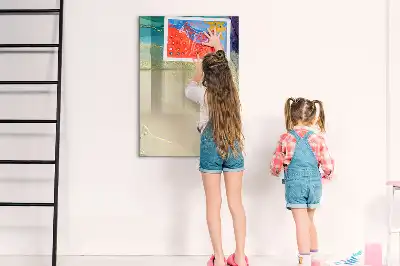 Tableau magnétique effaçable à sec marbre coloré
